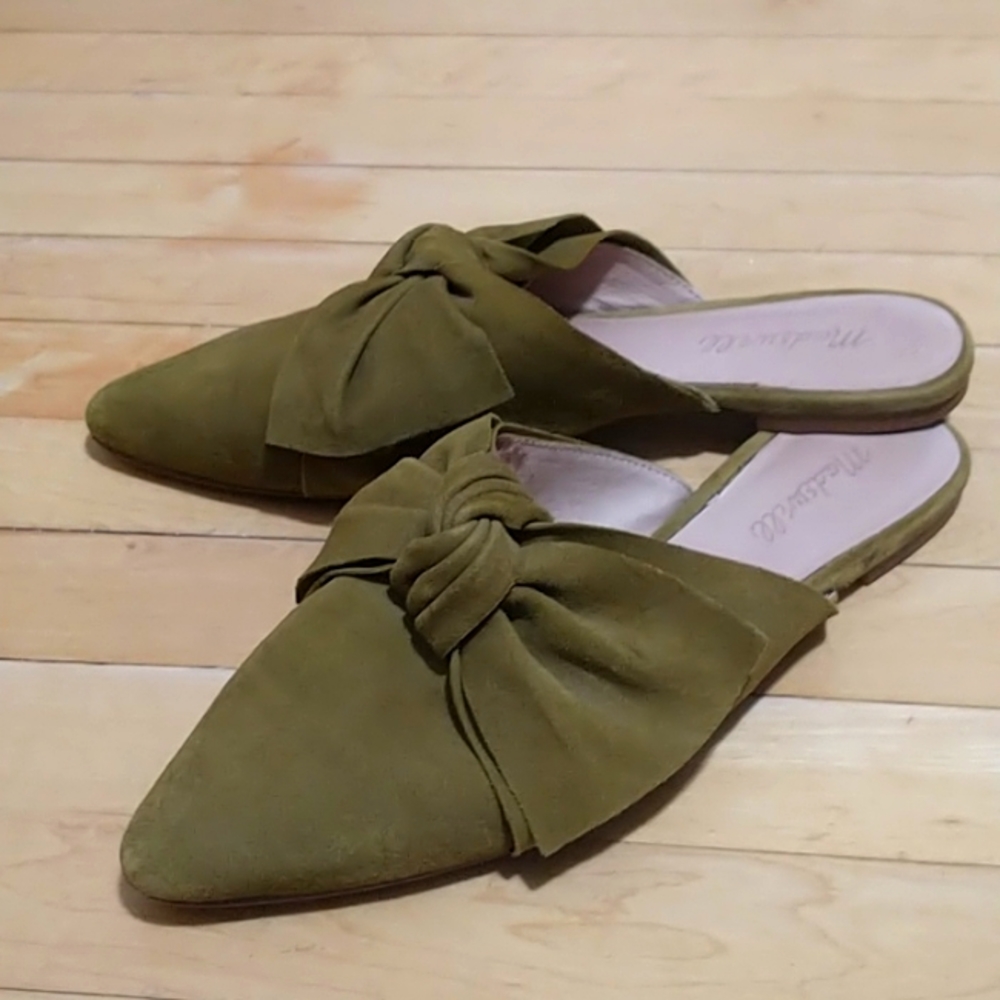 Madewell Remi suede bow flats